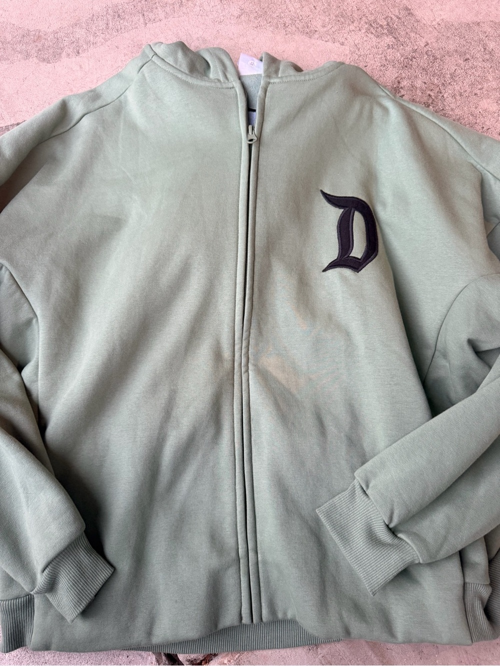 Disney Sage Green Pullover Hoodie with Black Disneyland Script - Picture 4 of 6
